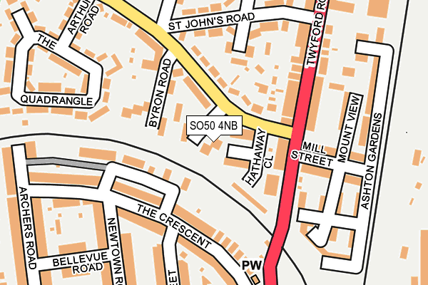 SO50 4NB map - OS OpenMap – Local (Ordnance Survey)