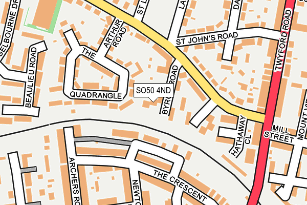 SO50 4ND map - OS OpenMap – Local (Ordnance Survey)