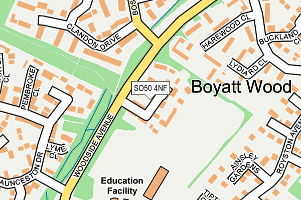 SO50 4NF map - OS OpenMap – Local (Ordnance Survey)