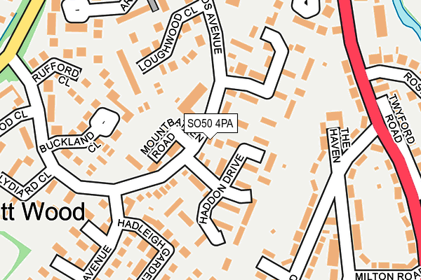 SO50 4PA map - OS OpenMap – Local (Ordnance Survey)