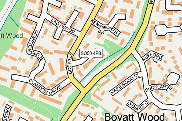 SO50 4PB map - OS OpenMap – Local (Ordnance Survey)