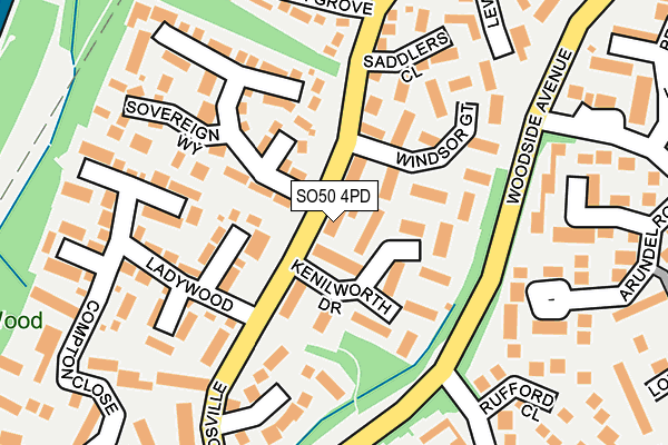 SO50 4PD map - OS OpenMap – Local (Ordnance Survey)