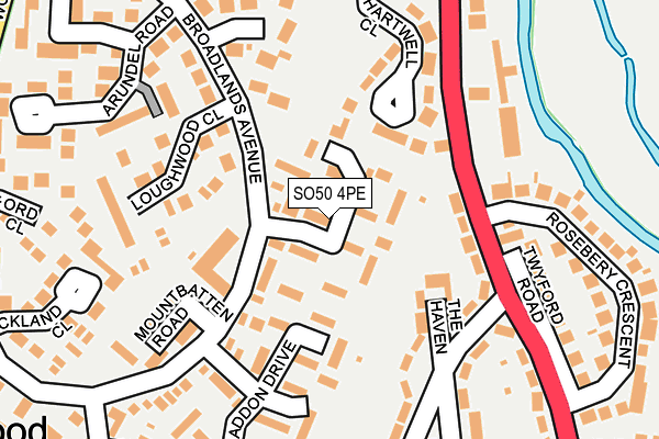 SO50 4PE map - OS OpenMap – Local (Ordnance Survey)