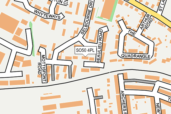SO50 4PL map - OS OpenMap – Local (Ordnance Survey)