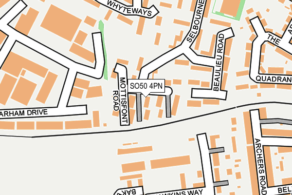 SO50 4PN map - OS OpenMap – Local (Ordnance Survey)