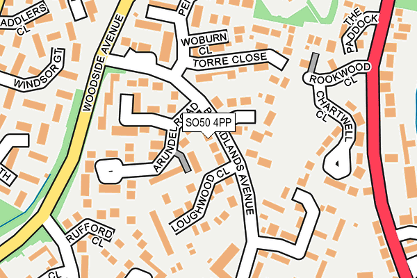 SO50 4PP map - OS OpenMap – Local (Ordnance Survey)