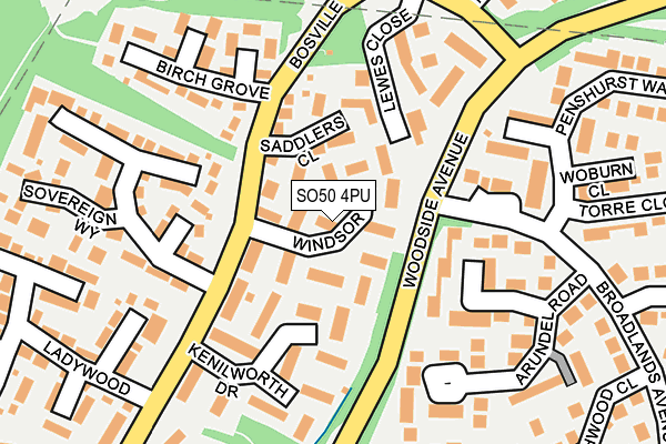 SO50 4PU map - OS OpenMap – Local (Ordnance Survey)