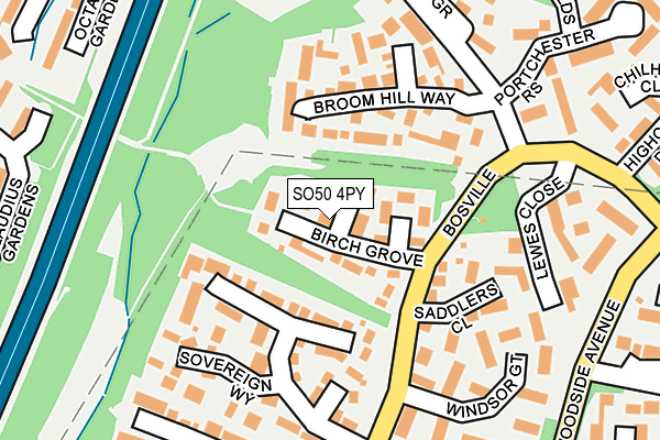 SO50 4PY map - OS OpenMap – Local (Ordnance Survey)