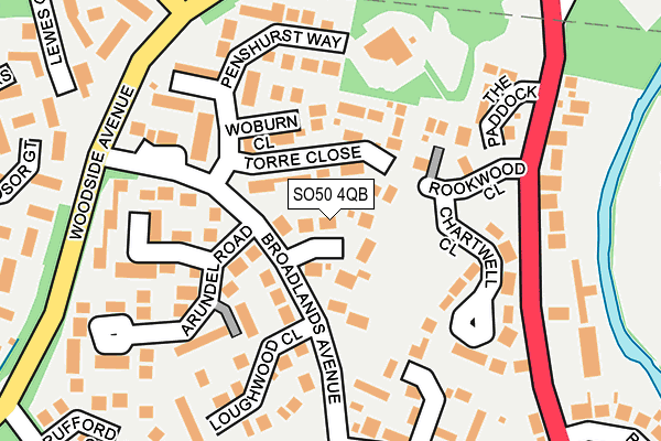 SO50 4QB map - OS OpenMap – Local (Ordnance Survey)