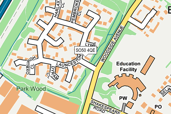 SO50 4QE map - OS OpenMap – Local (Ordnance Survey)