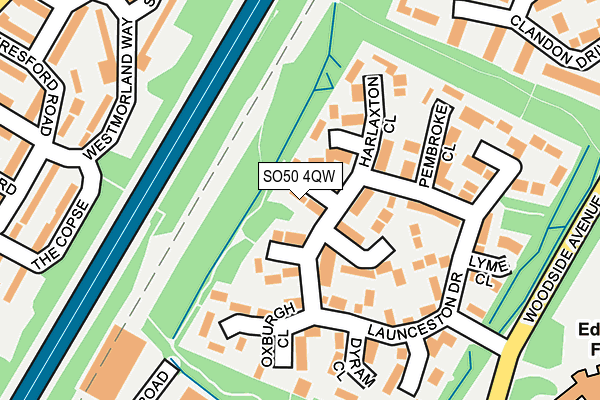 SO50 4QW map - OS OpenMap – Local (Ordnance Survey)