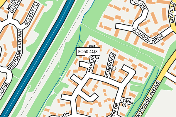 SO50 4QX map - OS OpenMap – Local (Ordnance Survey)
