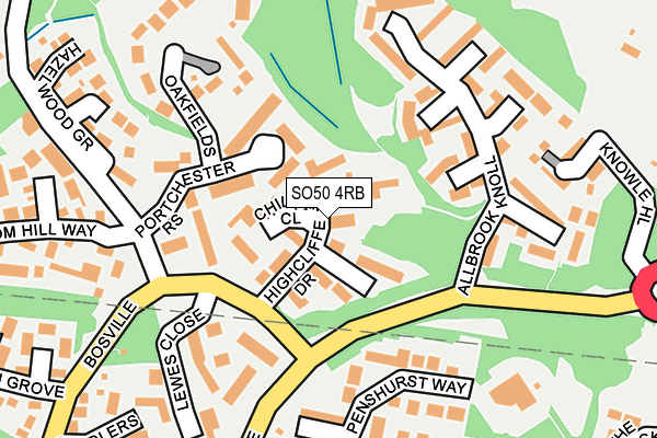 SO50 4RB map - OS OpenMap – Local (Ordnance Survey)