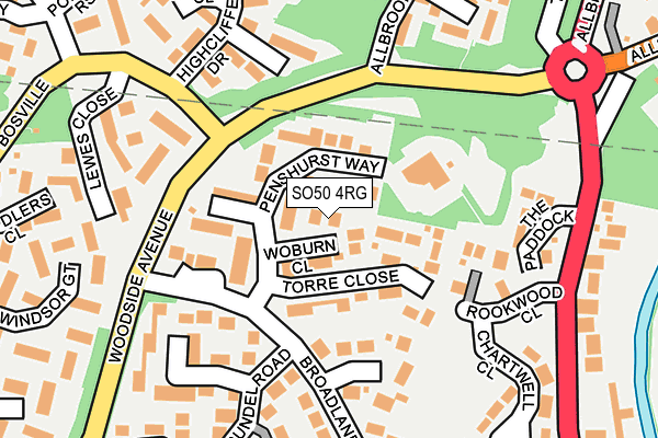 SO50 4RG map - OS OpenMap – Local (Ordnance Survey)