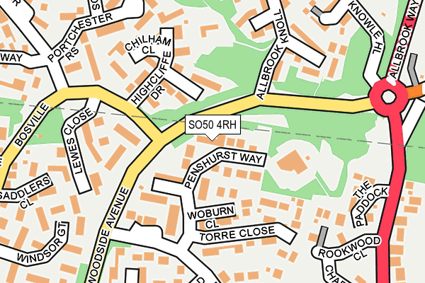 SO50 4RH map - OS OpenMap – Local (Ordnance Survey)