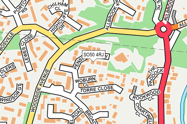 SO50 4RJ map - OS OpenMap – Local (Ordnance Survey)