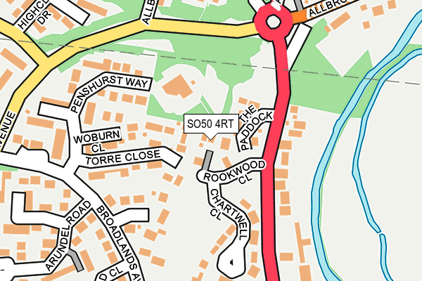 SO50 4RT map - OS OpenMap – Local (Ordnance Survey)