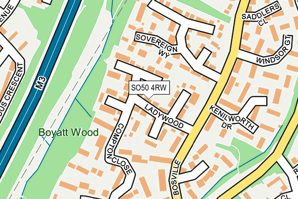 SO50 4RW map - OS OpenMap – Local (Ordnance Survey)