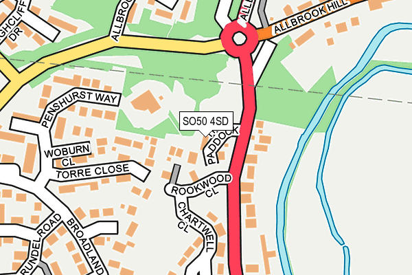 SO50 4SD map - OS OpenMap – Local (Ordnance Survey)