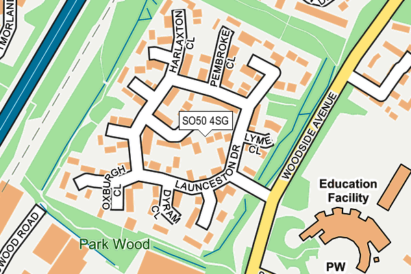 SO50 4SG map - OS OpenMap – Local (Ordnance Survey)