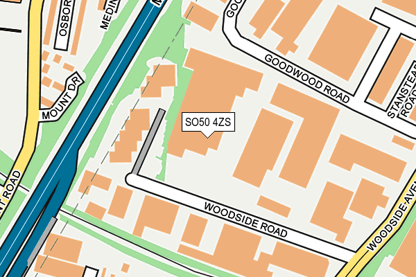 SO50 4ZS map - OS OpenMap – Local (Ordnance Survey)