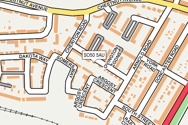 SO50 5AU map - OS OpenMap – Local (Ordnance Survey)