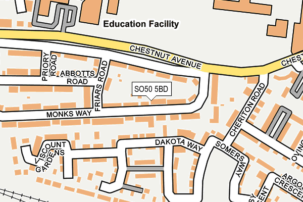 SO50 5BD map - OS OpenMap – Local (Ordnance Survey)