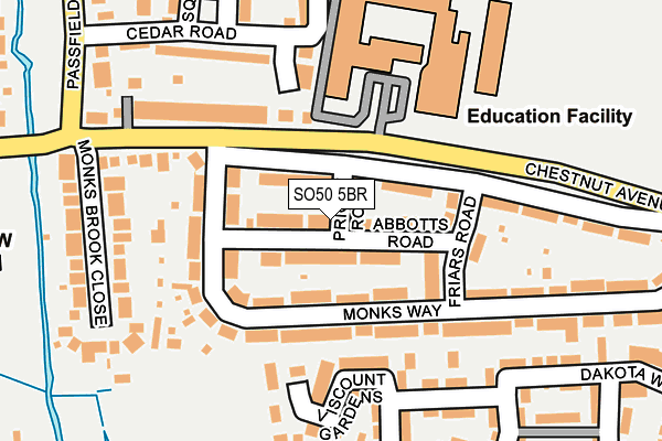 SO50 5BR map - OS OpenMap – Local (Ordnance Survey)