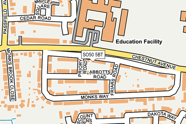 SO50 5BT map - OS OpenMap – Local (Ordnance Survey)