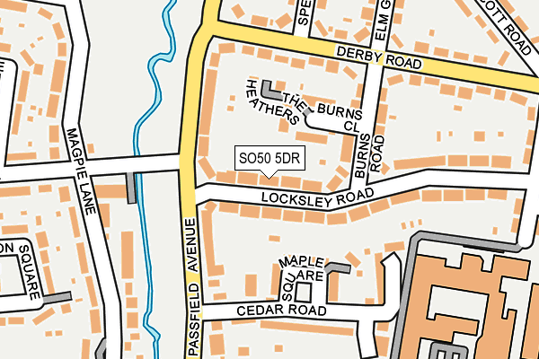 SO50 5DR map - OS OpenMap – Local (Ordnance Survey)