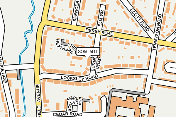 SO50 5DT map - OS OpenMap – Local (Ordnance Survey)