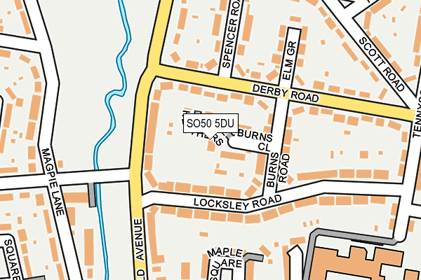SO50 5DU map - OS OpenMap – Local (Ordnance Survey)