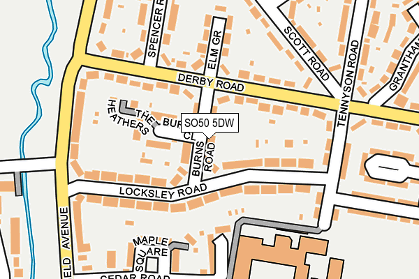SO50 5DW map - OS OpenMap – Local (Ordnance Survey)