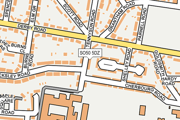 SO50 5DZ map - OS OpenMap – Local (Ordnance Survey)