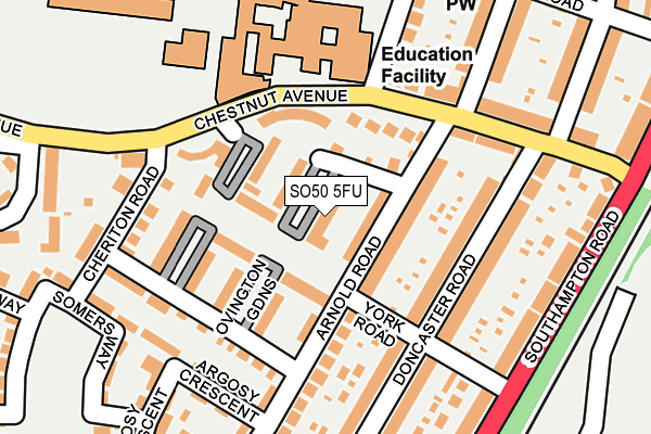 SO50 5FU map - OS OpenMap – Local (Ordnance Survey)