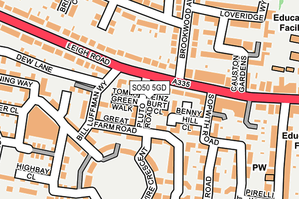 SO50 5GD map - OS OpenMap – Local (Ordnance Survey)