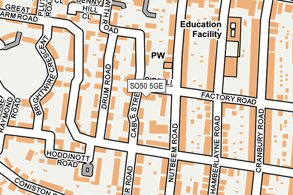 SO50 5GE map - OS OpenMap – Local (Ordnance Survey)