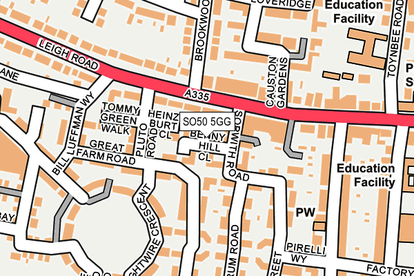 SO50 5GG map - OS OpenMap – Local (Ordnance Survey)