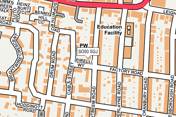 SO50 5GJ map - OS OpenMap – Local (Ordnance Survey)