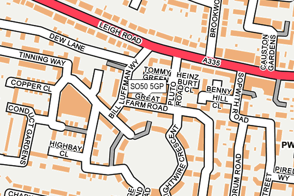 SO50 5GP map - OS OpenMap – Local (Ordnance Survey)