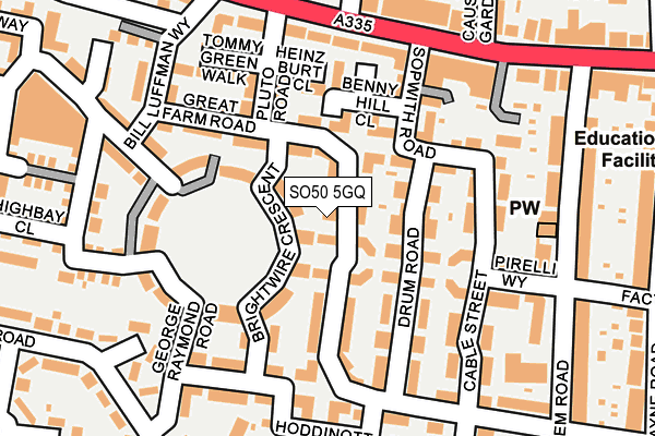 SO50 5GQ map - OS OpenMap – Local (Ordnance Survey)