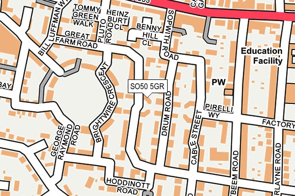 SO50 5GR map - OS OpenMap – Local (Ordnance Survey)