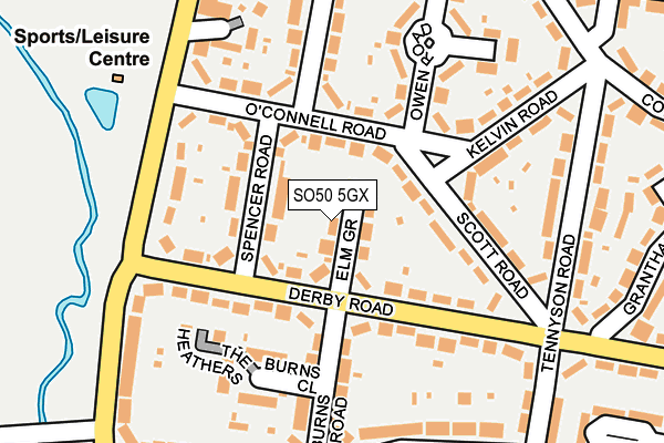 SO50 5GX map - OS OpenMap – Local (Ordnance Survey)