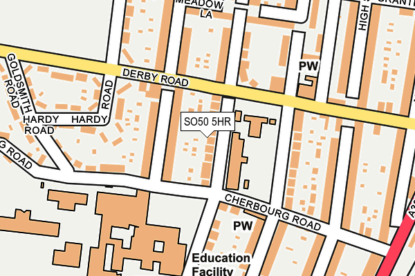 SO50 5HR map - OS OpenMap – Local (Ordnance Survey)