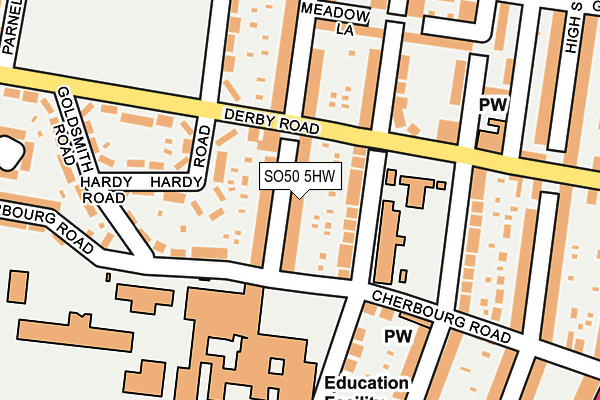 SO50 5HW map - OS OpenMap – Local (Ordnance Survey)