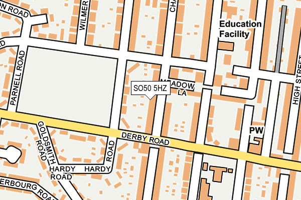 SO50 5HZ map - OS OpenMap – Local (Ordnance Survey)