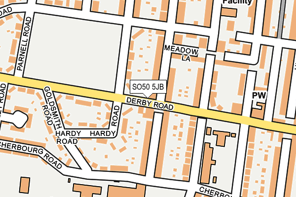 SO50 5JB map - OS OpenMap – Local (Ordnance Survey)