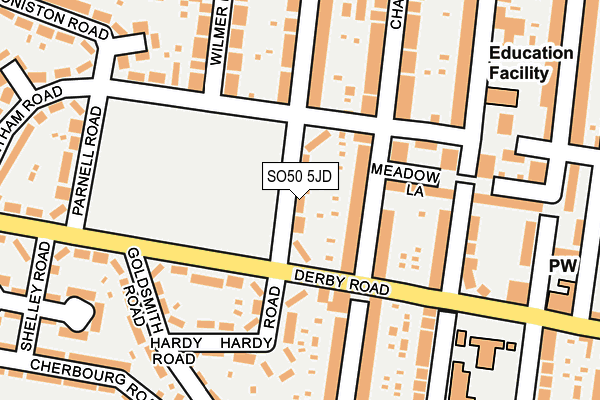 SO50 5JD map - OS OpenMap – Local (Ordnance Survey)