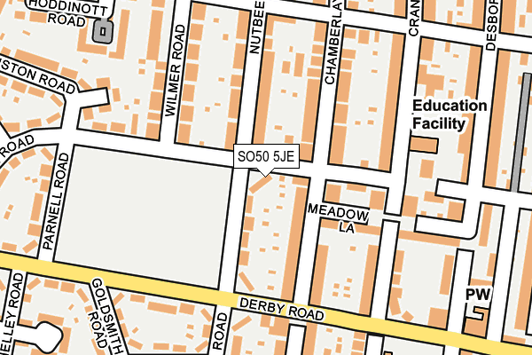 SO50 5JE map - OS OpenMap – Local (Ordnance Survey)
