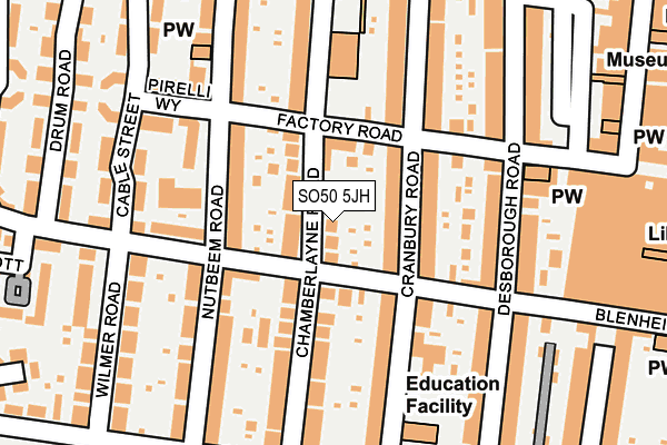 SO50 5JH map - OS OpenMap – Local (Ordnance Survey)